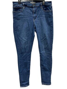 Levis 720 Super Skinny Jeans size 33x30 High Rise Medium Wash Blue Stretch Denim